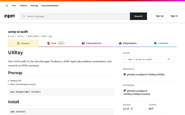 UXRay – CLI to audit UI/UX issues on live websites