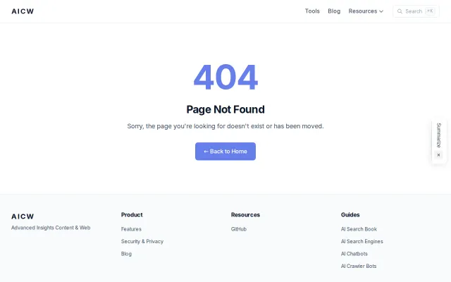 AICW Summarize – widget for asking AI about current page (open-source)