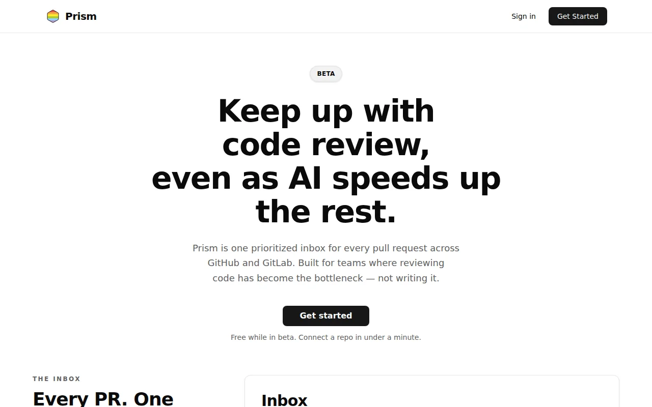 Prism, one inbox for GitHub and GitLab PRs