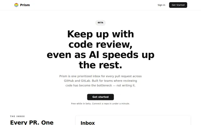 Prism, one inbox for GitHub and GitLab PRs