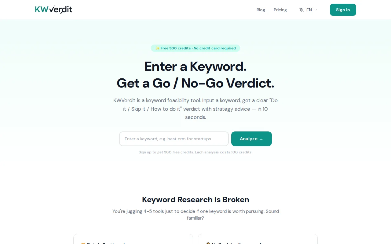 I built a keyword research tool that doesn't require $99/month
