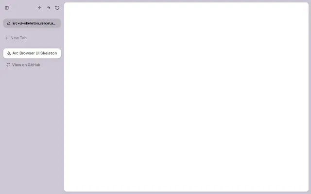 Arc Browser UI Skeleton (Next.js)