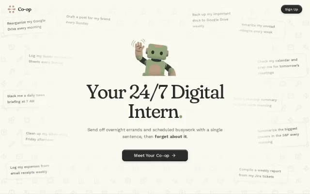 Co-op: Your 24/7 Digital Intern