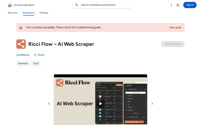 Ricci Flow – AI Web Scraper