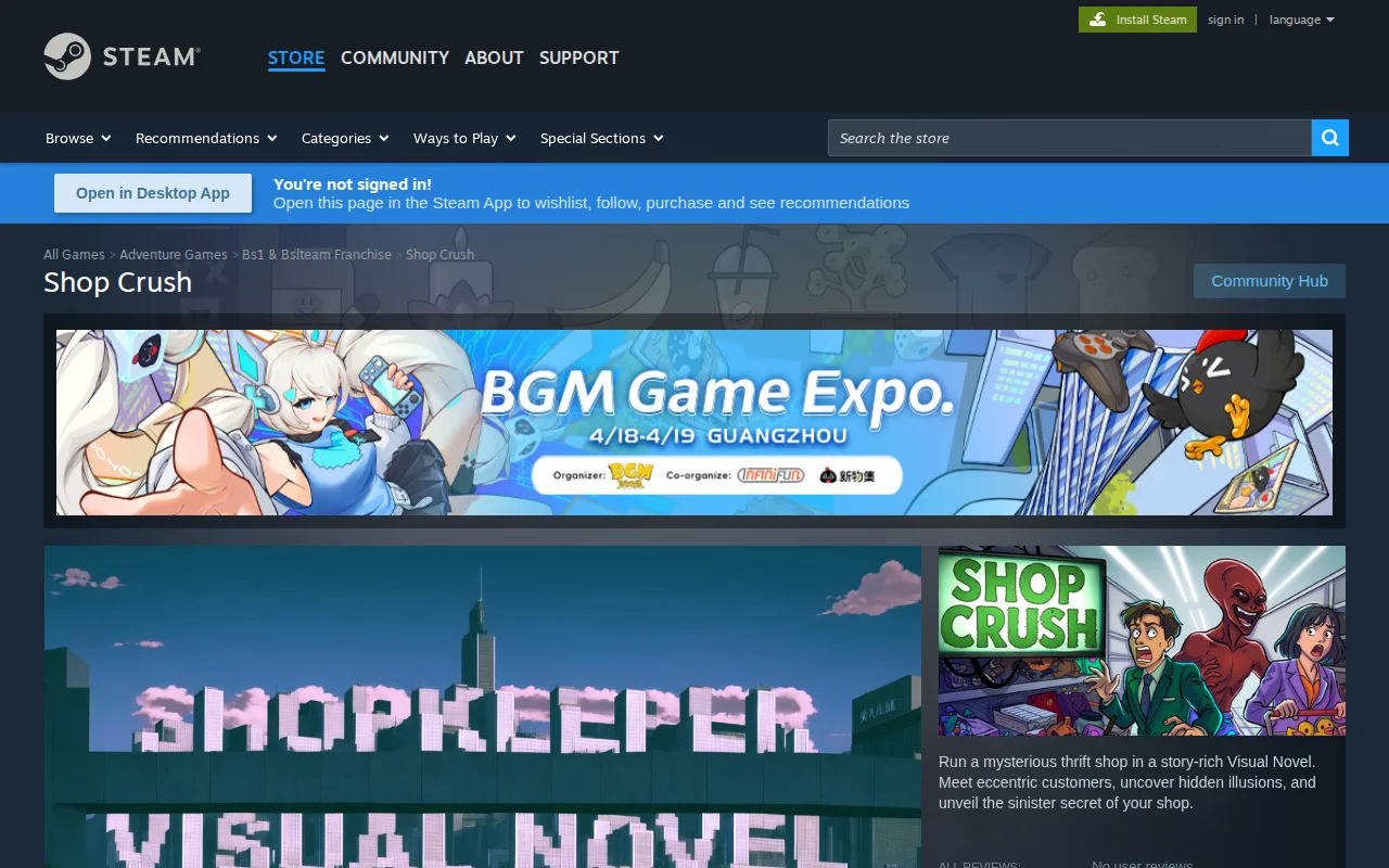 We Started a Playtest of Our Visual Novel about the Mysterious Shop