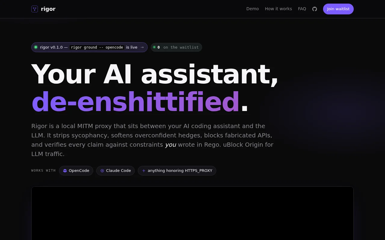 Rigor – Anti-Enshittification Proxy for Your AI Agents