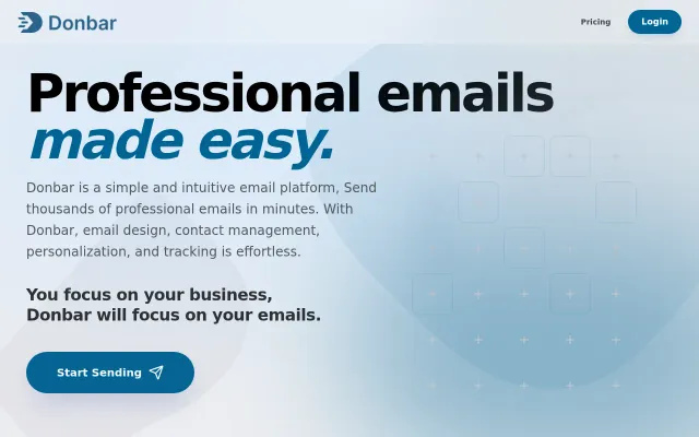 Donbar – A dead-simple way to design and send professional emails