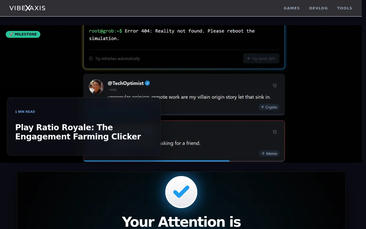 Ratio Royale – A playable simulation of the Dead Internet theory
