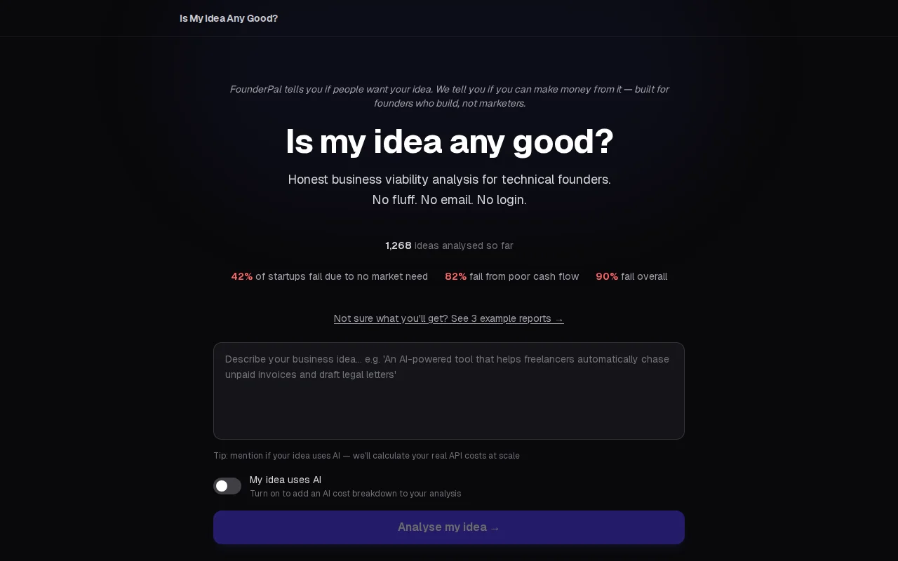 Business idea validator – what will kill it, not just what sounds good
