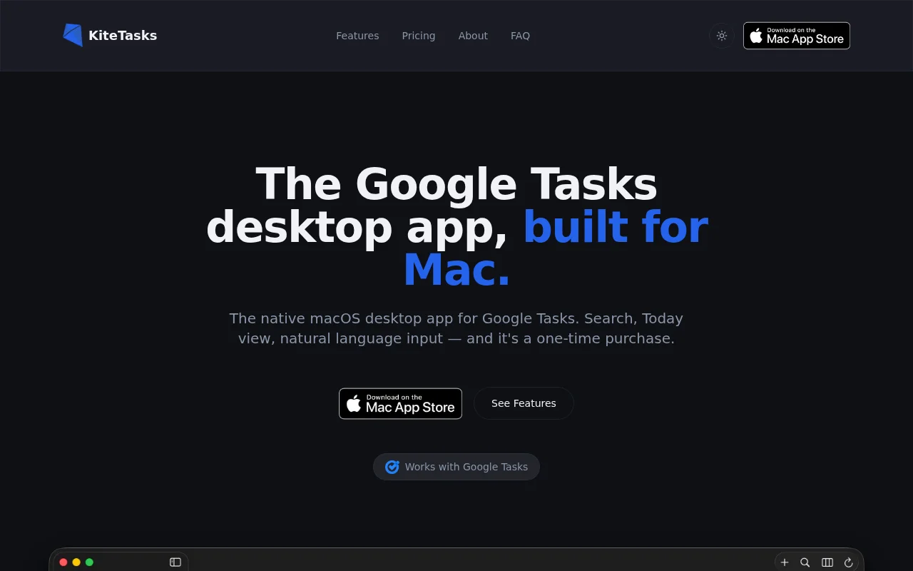 Native desktop app for Google Tasks