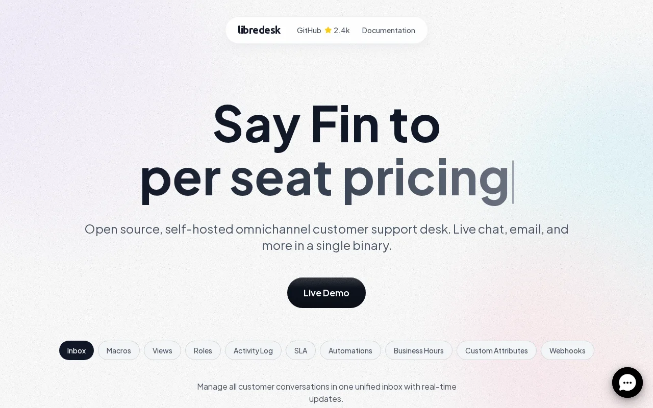 Libredesk – self-hosted, single binary Intercom/Zendesk alternative
