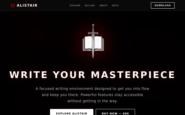 Release of Writing App: Alistair v1.0
