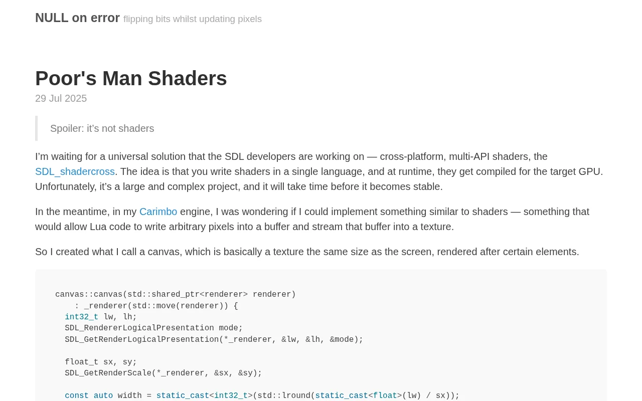 Poor's Man Shaders