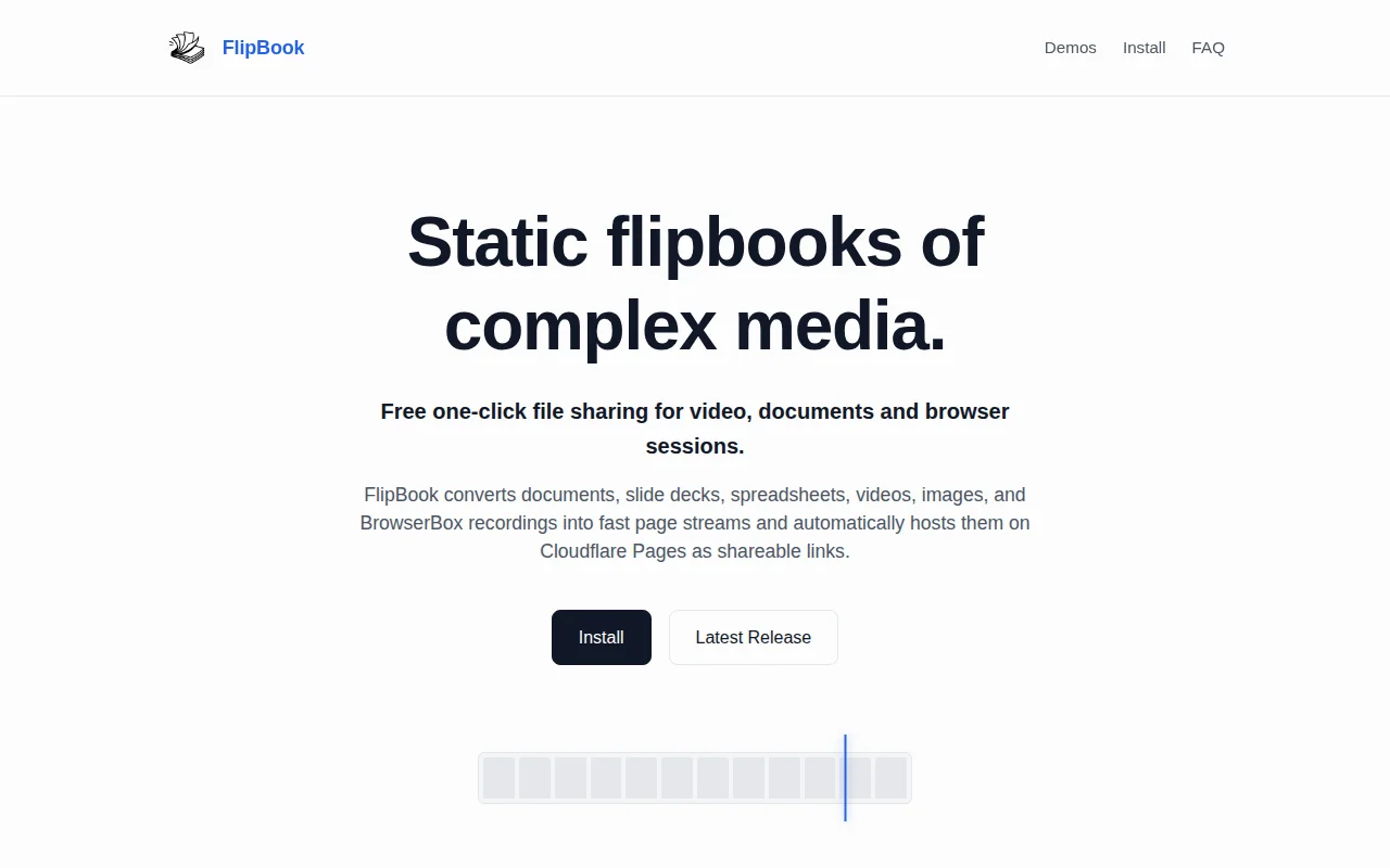 Static Flipbooks of Complex Media
