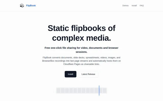 Static Flipbooks of Complex Media