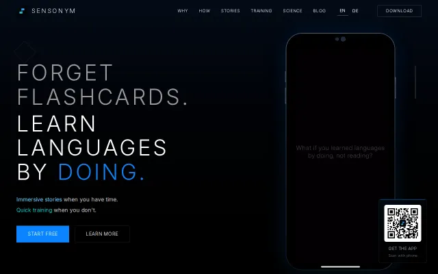 Learn languages by tilting, shaking, and smiling at your phone