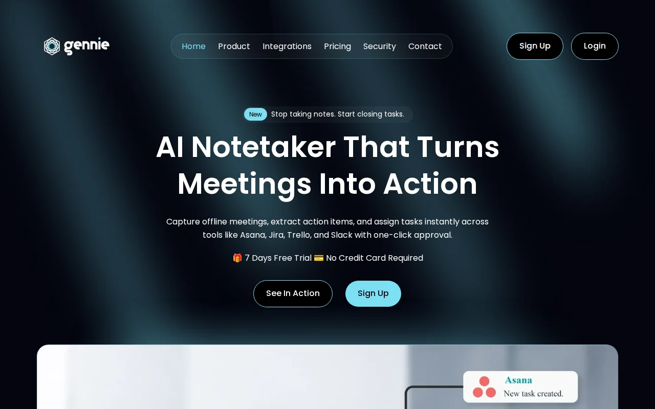 Gennie - Turns Meeting Discussions into Assigned Tasks with Due Dates