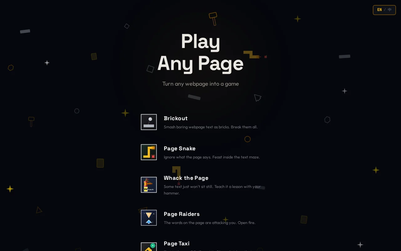 Turn Any Webpage into a Game