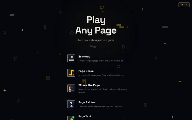 Turn Any Webpage into a Game