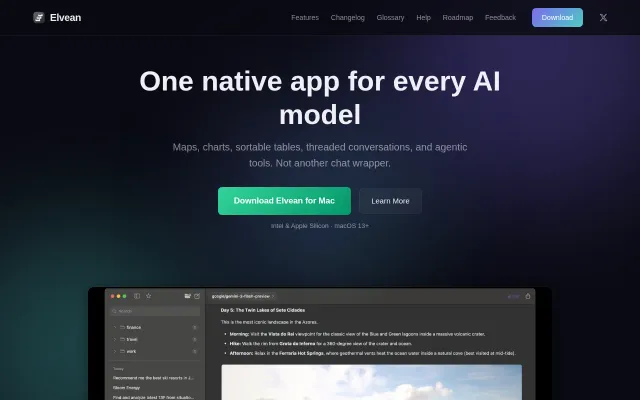 Modern AI client for Mac with agentic tools, clean UI, builtin privacy