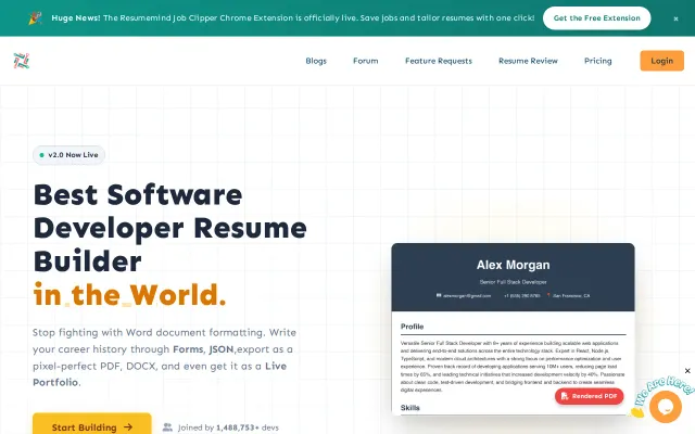 Resumemind – A developer-first resume builder