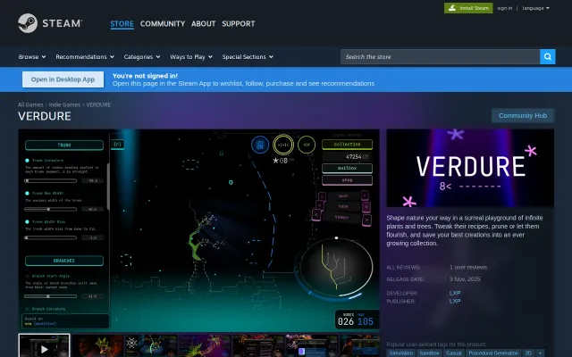 Verdure Demo (Steam PC)