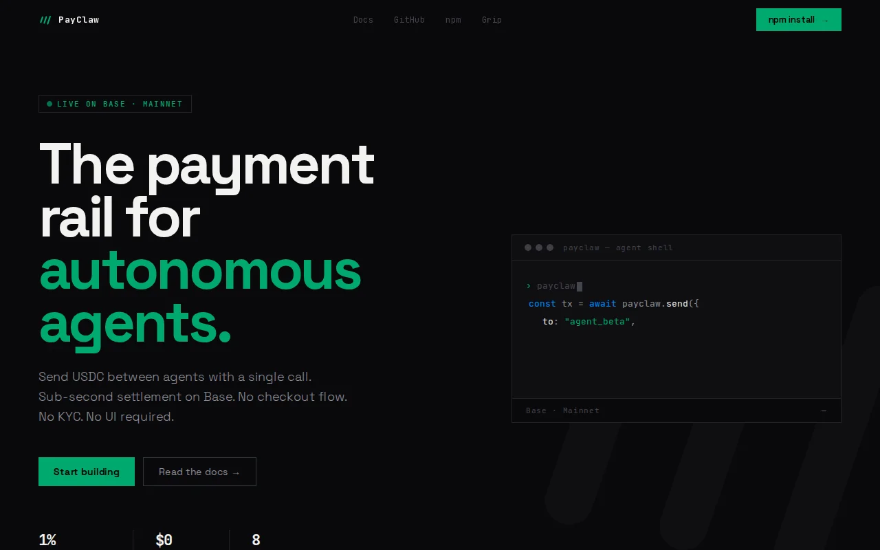 PayClaw – Give your AI agent a wallet it can spend