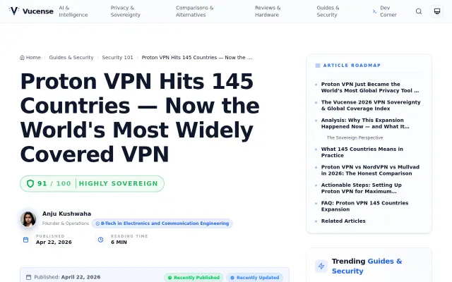 Proton VPN expands to 145 countries: A technical look at infrastructure