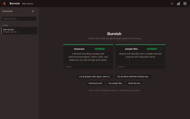 Burnish, a UI for any MCP server (no LLM, no chat)