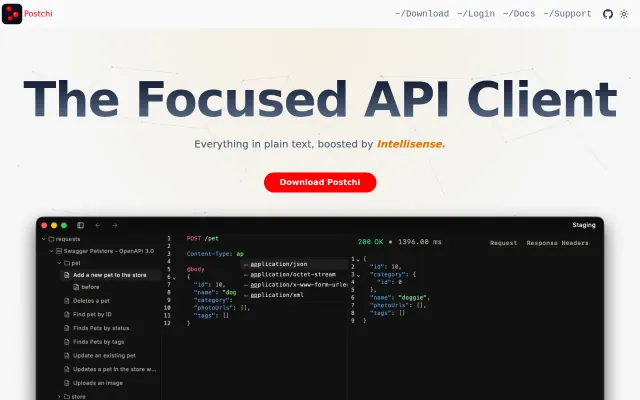 Postchi, An ide like api client, clean and local