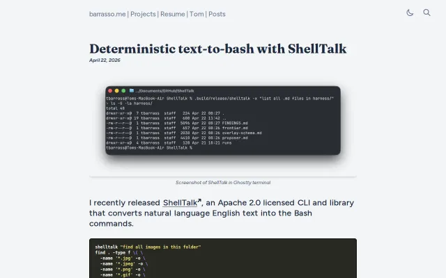 ShellTalk brings deterministic text-to-bash