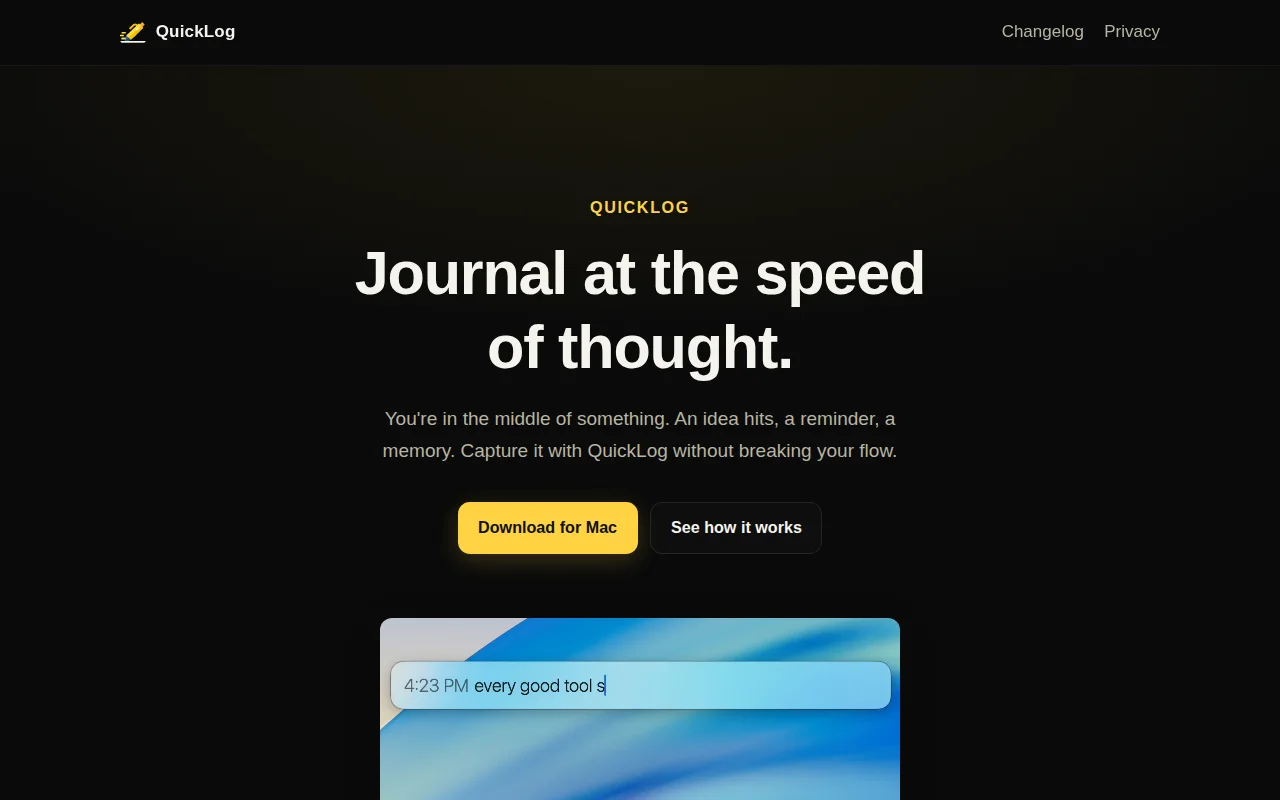 Quicklog – I used this app to journal for 13 years, now you can too