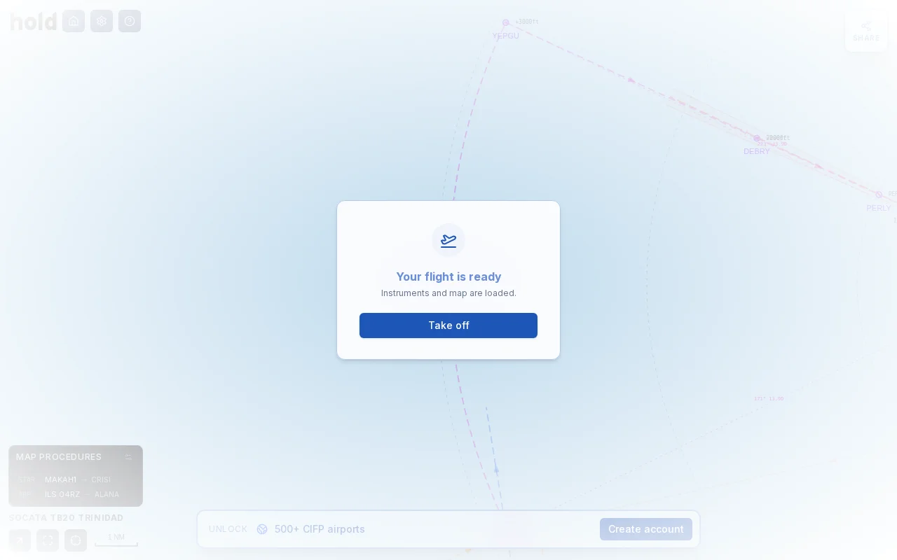 Hold.aero – Fly and Learn IFR flying in the browser