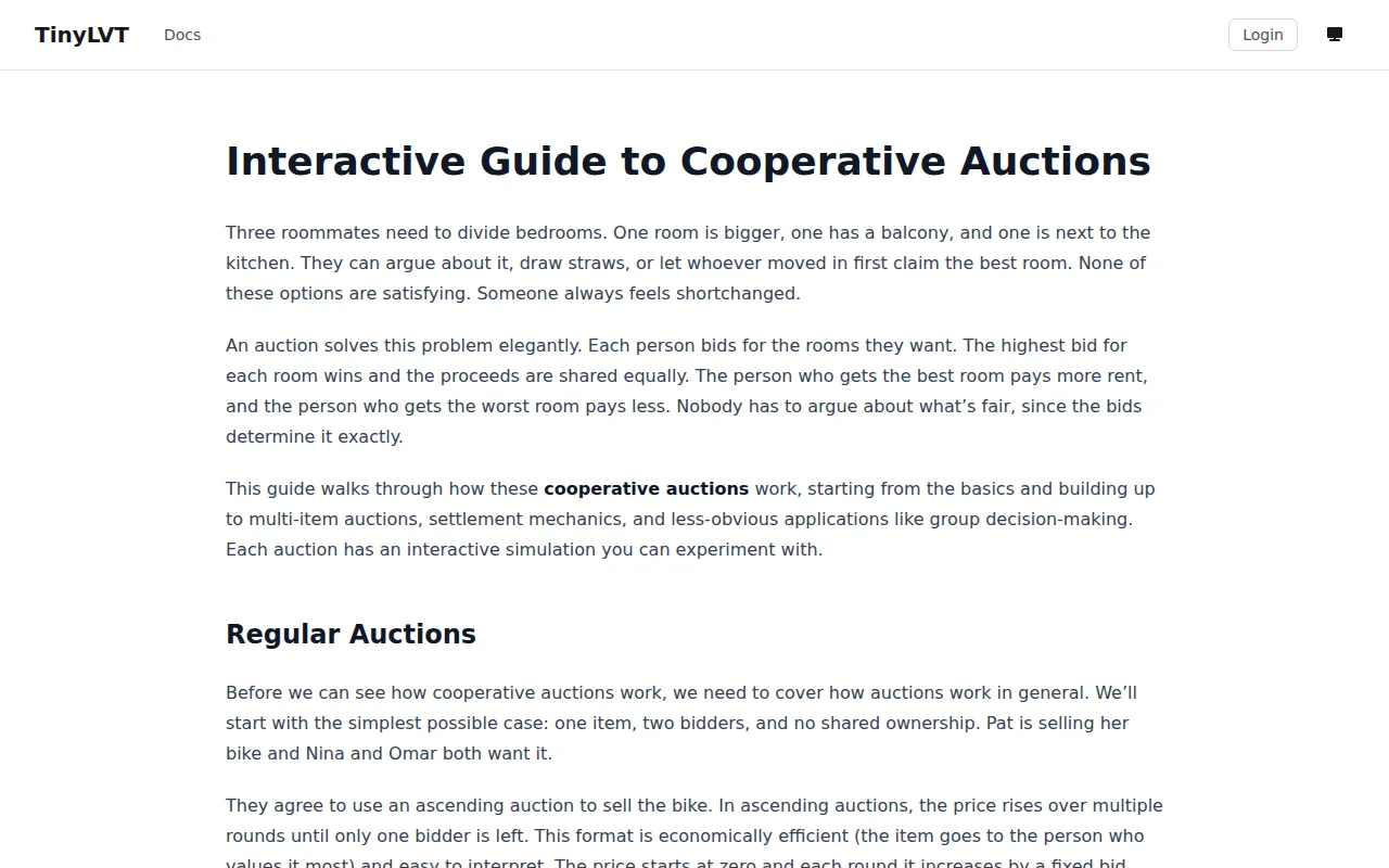 Interactive Guide to Cooperative Auctions