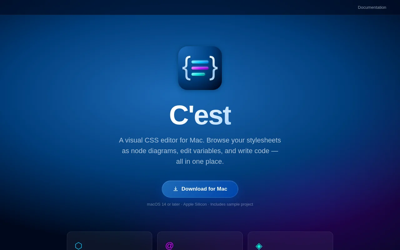 A visual CSS editor, Mac native