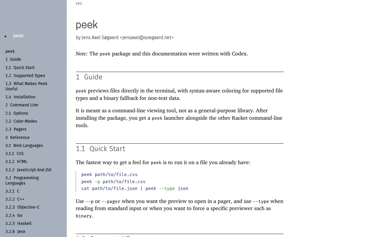 Command line tool for viewing files in color