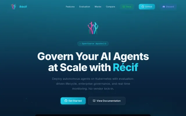 Récif – Open-source control tower for AI agents on Kubernetes