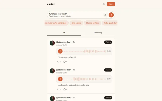 Twitter for Voice Notes