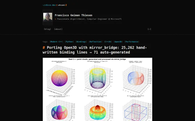 Porting Open3D to Python without writing a LoC