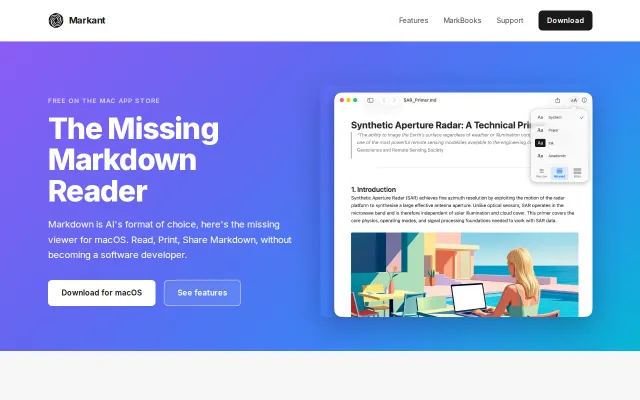 Markant – A Dedicated Markdown Reader