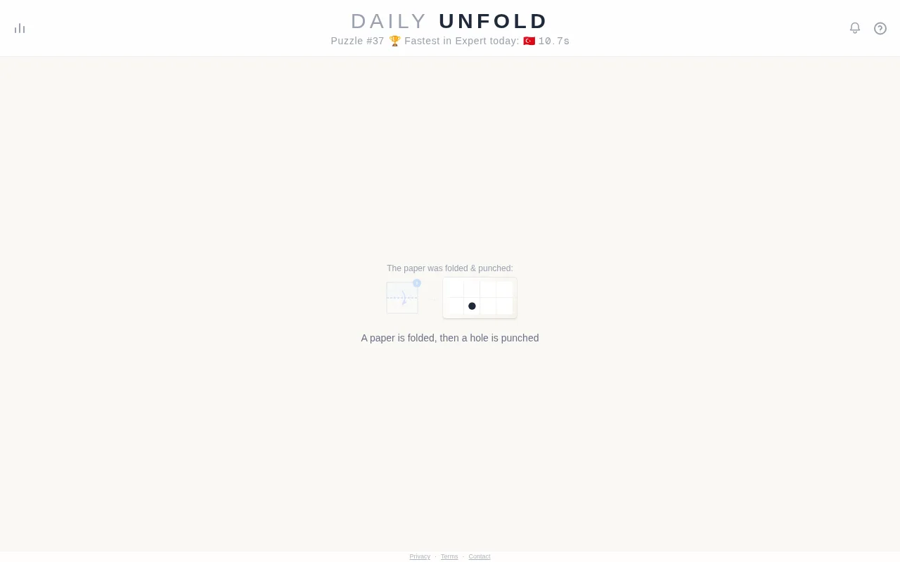 Unfold – A paper folding puzzle game with worldwide rankings