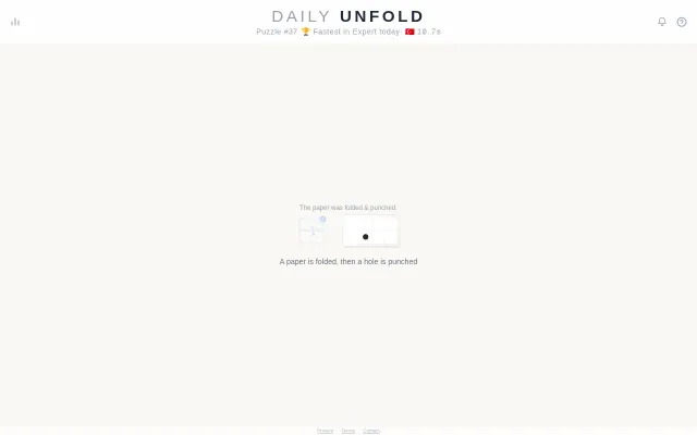 Unfold – A paper folding puzzle game with worldwide rankings