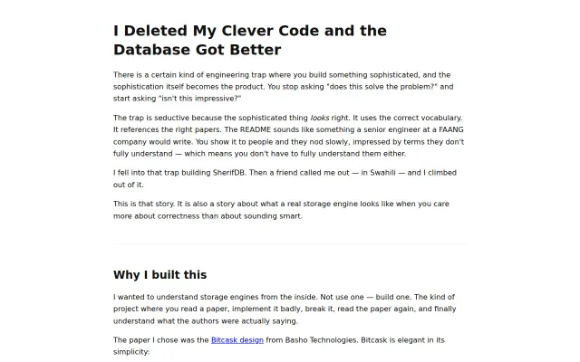 SherifDB, a databe written in Golang under 500 LOC
