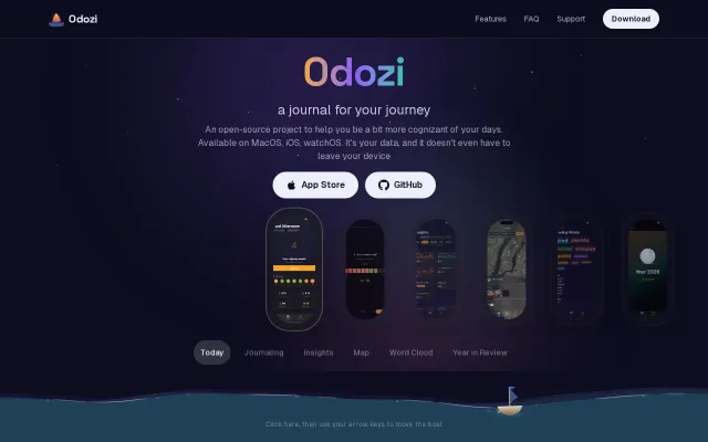 Odozi – open-source iOS journaling app