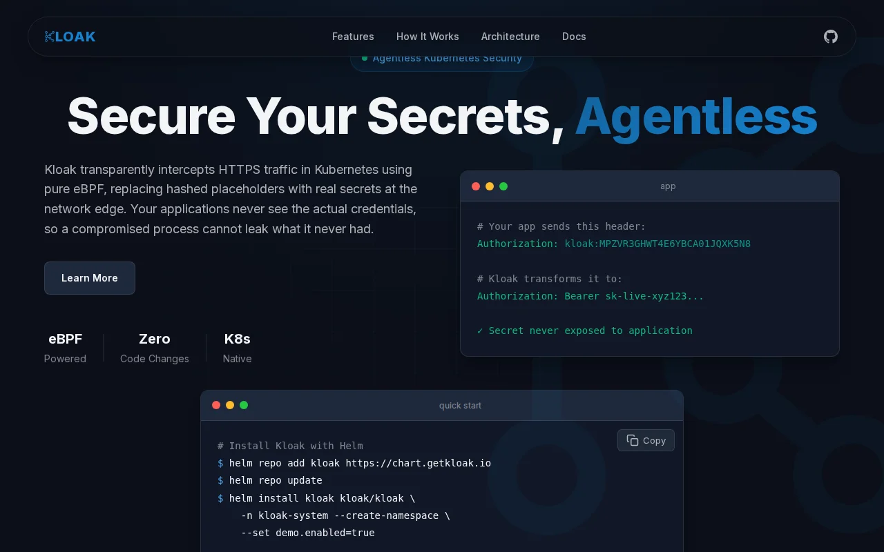 Kloak, A secret manager that keeps K8s workload away from secrets