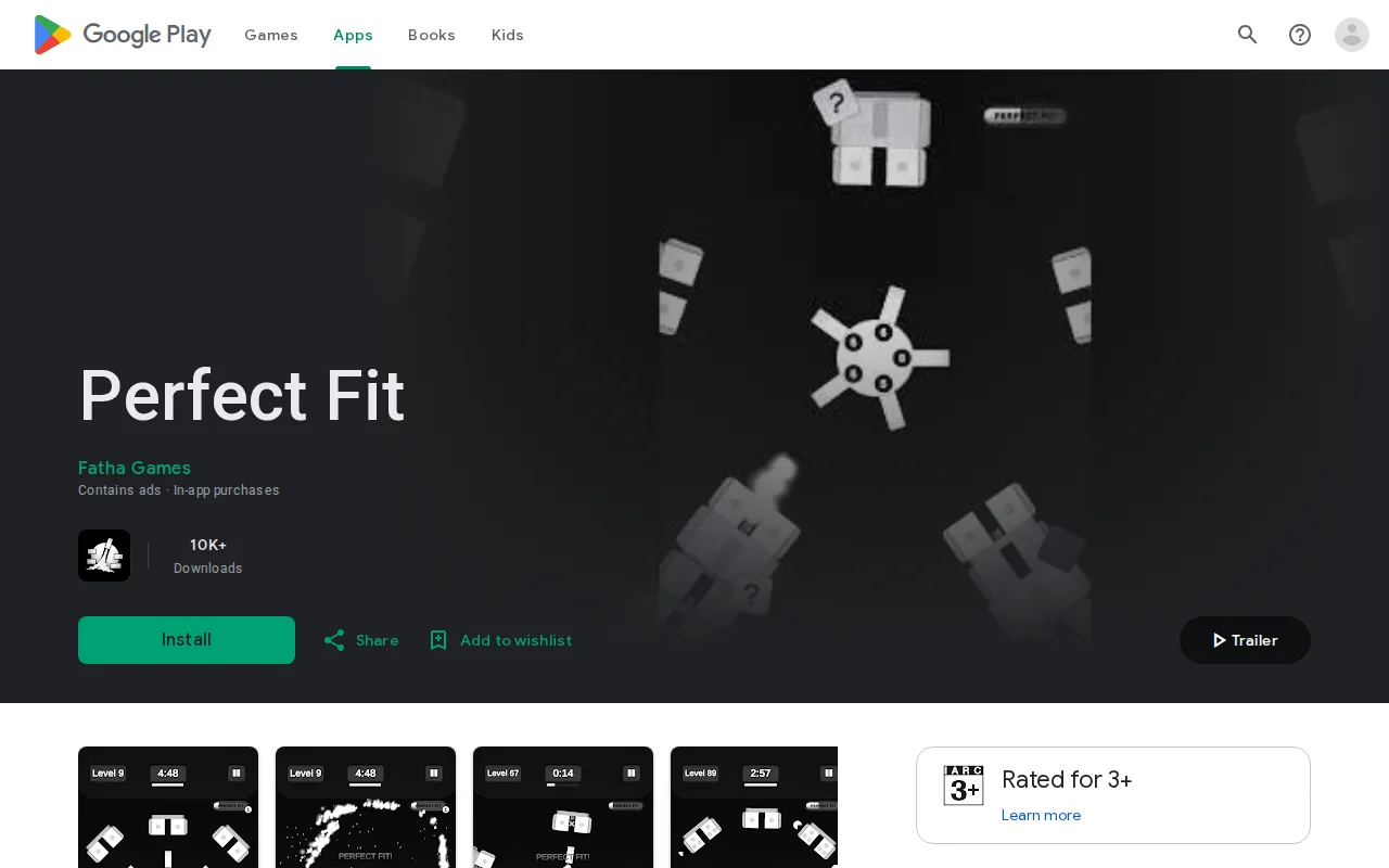Perfect Fit – A minimalist B&W timing puzzle