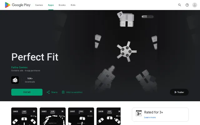 Perfect Fit – A minimalist B&W timing puzzle