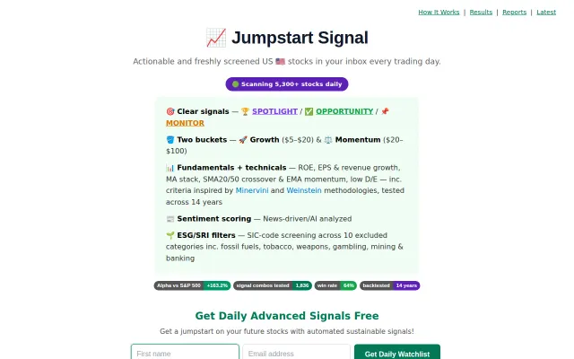 A free ESG stock screener that publishes its losses and methodology