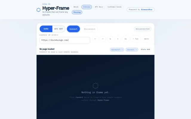<hyper-frame> – embed The World Wide Web in HTML and automate it