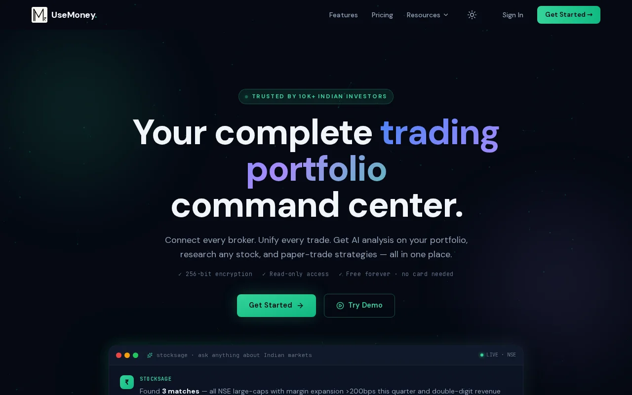 UseMoney AI: AI Copilot for Retail Investors of India